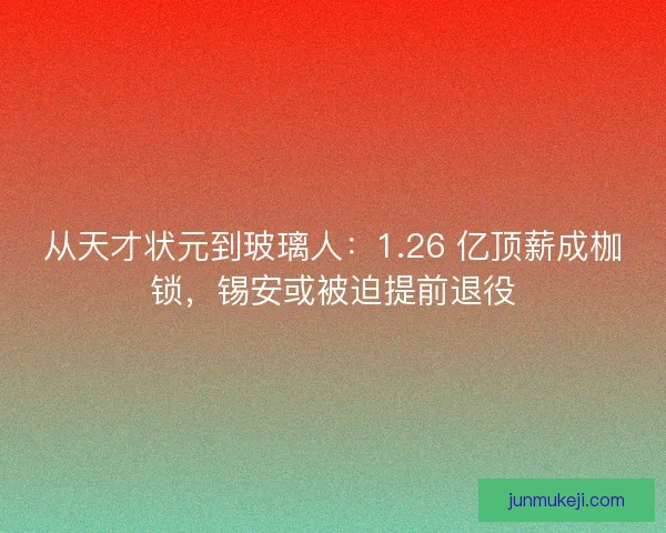 从天才状元到玻璃人：1.26 亿顶薪成枷锁，锡安或被迫提前退役